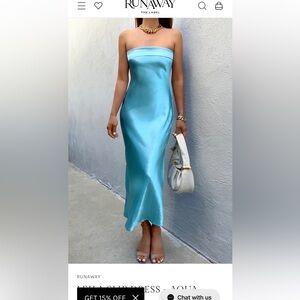 Runaway aqua blue dress